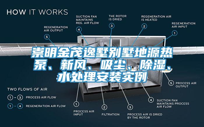 崇明金茂逸墅別墅地源熱泵、新風(fēng)、吸塵、除濕、水處理安裝實例