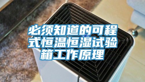 必須知道的可程式恒溫恒濕試驗箱工作原理