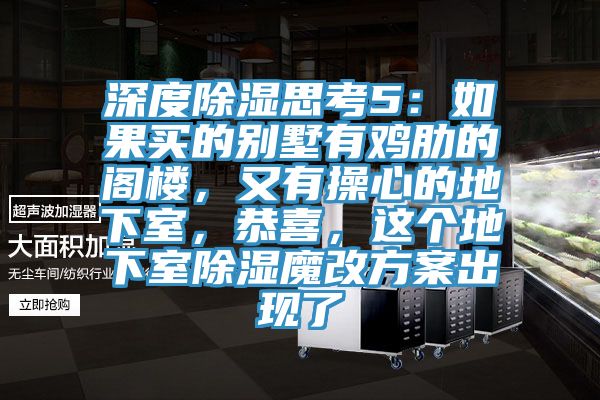 深度除濕思考5：如果買的別墅有雞肋的閣樓，又有操心的地下室，恭喜，這個(gè)地下室除濕魔改方案出現(xiàn)了